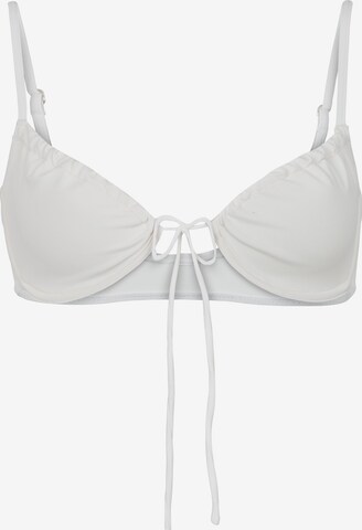 OW Collection T-shirt Bikini Top 'OCEAN' in White: front