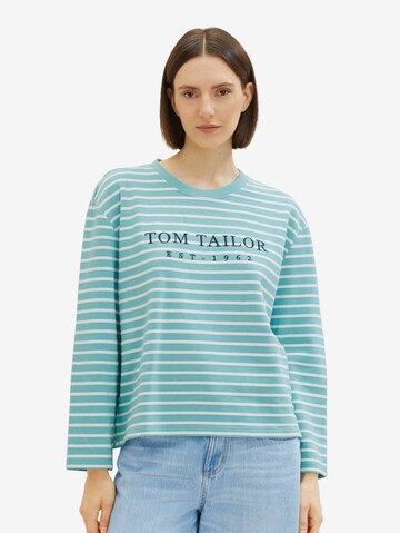 Sweat-shirt TOM TAILOR en bleu : devant