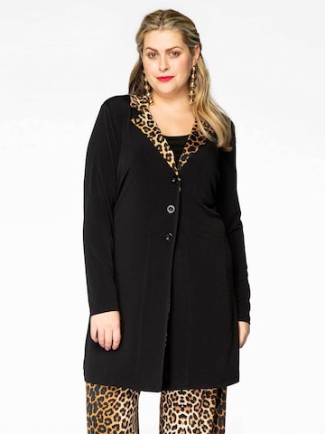 Yoek Blazer 'LEOPARD' in Black: front