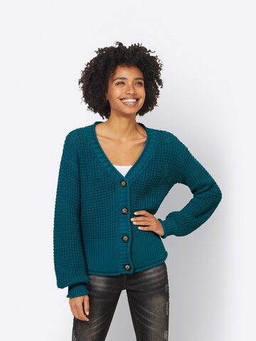 Cardigan heine en bleu : devant