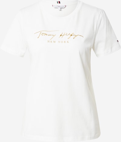 TOMMY HILFIGER Tričko - zlatě žlutá / bílá, Produkt