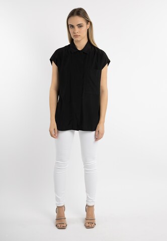 DreiMaster Klassik Bluse in Schwarz