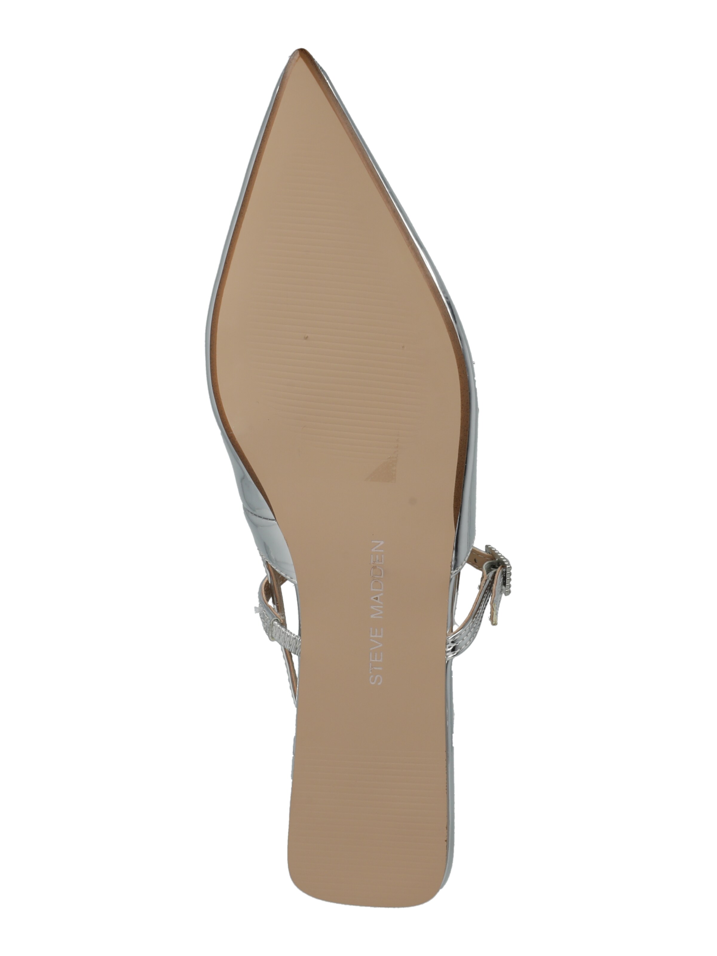 STEVE MADDEN Ballet Flats with Strap 'Krysten' in Silver