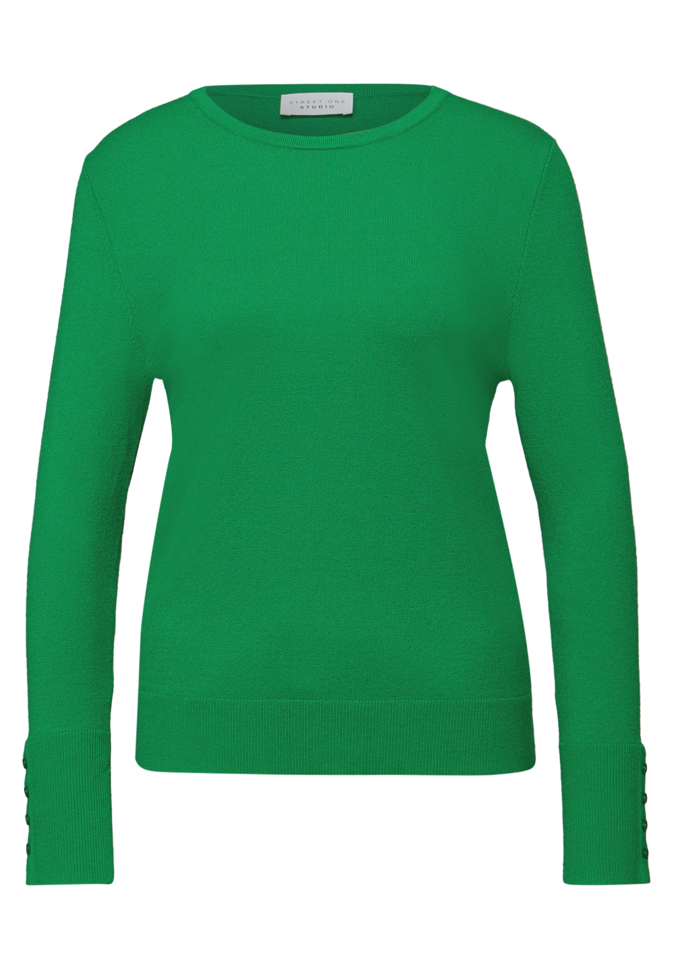 Street One Studio Sweater in Green: front