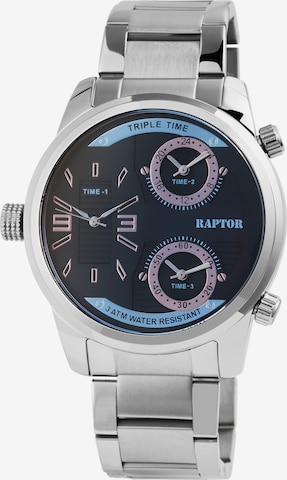 Raptor Analoguhr 'Fox, 5 ATM' in Silber: Vorderseite