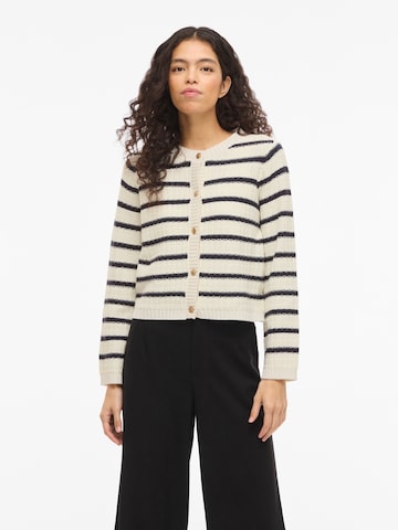 VILA Плетена жилетка 'VITrut' в бяло: отпред