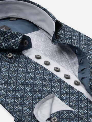 Coupe slim Chemise business 'Donatello Poplin Stretch Man Shirt Blue Light Blue' 7Camicie en bleu