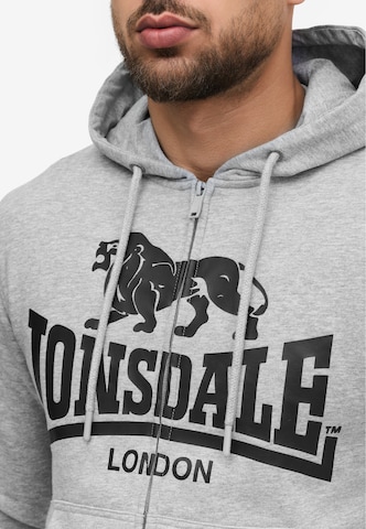 Lonsdale London Ζακέτα φούτερ 'Krafty' σε γκρι