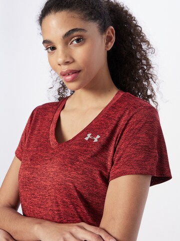 T-shirt fonctionnel 'Tech' UNDER ARMOUR en rouge