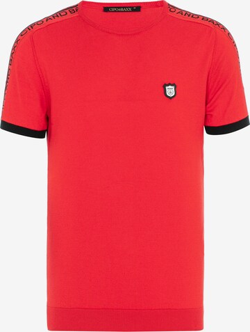 CIPO & BAXX Shirt in Rood: voorkant