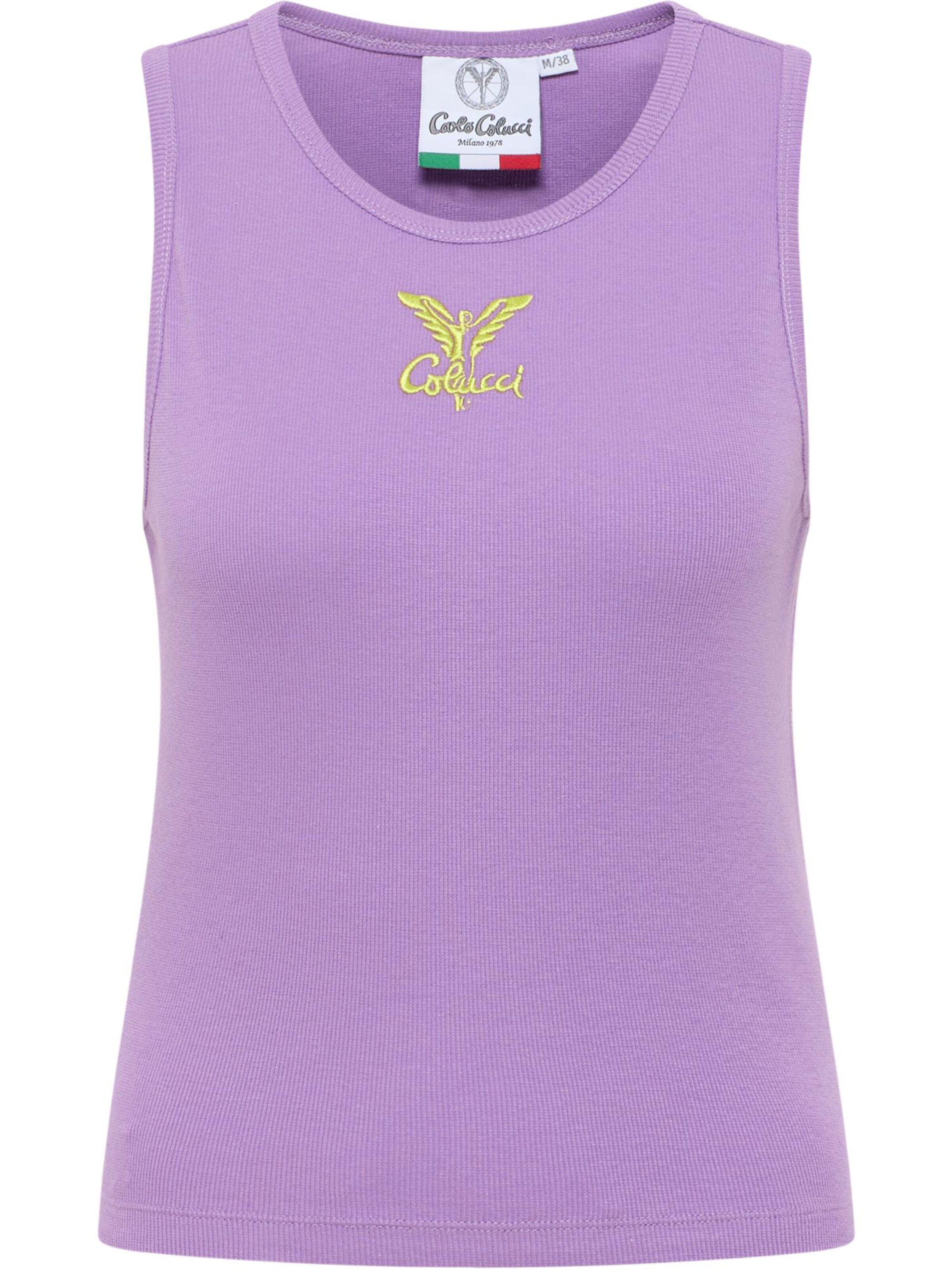 Tops en tricot Carlo Colucci en violet : devant