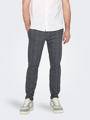 Only & Sons Slim fit Chino trousers 'ONSMark' in Blue: front