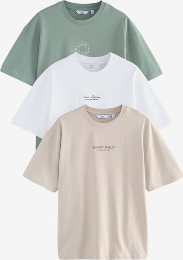 Marškinėliai iš Next, spalva – smėlio spalva / pastelinė žalia / juoda / balta, Prekių apžvalga