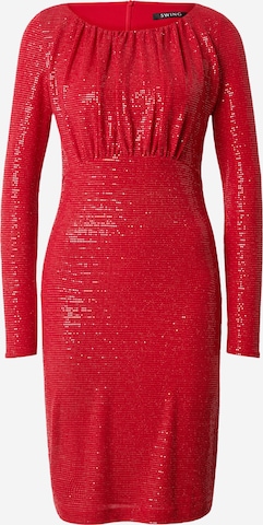 Rochie de cocktail de la SWING pe roșu: față