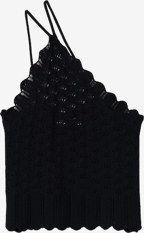 MANGO Knitted Top 'RITA' in Black: front