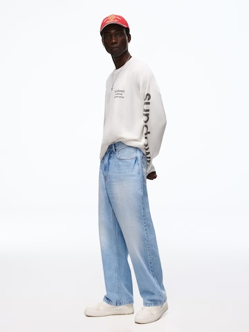 Baggy Jeans de la Bershka pe albastru