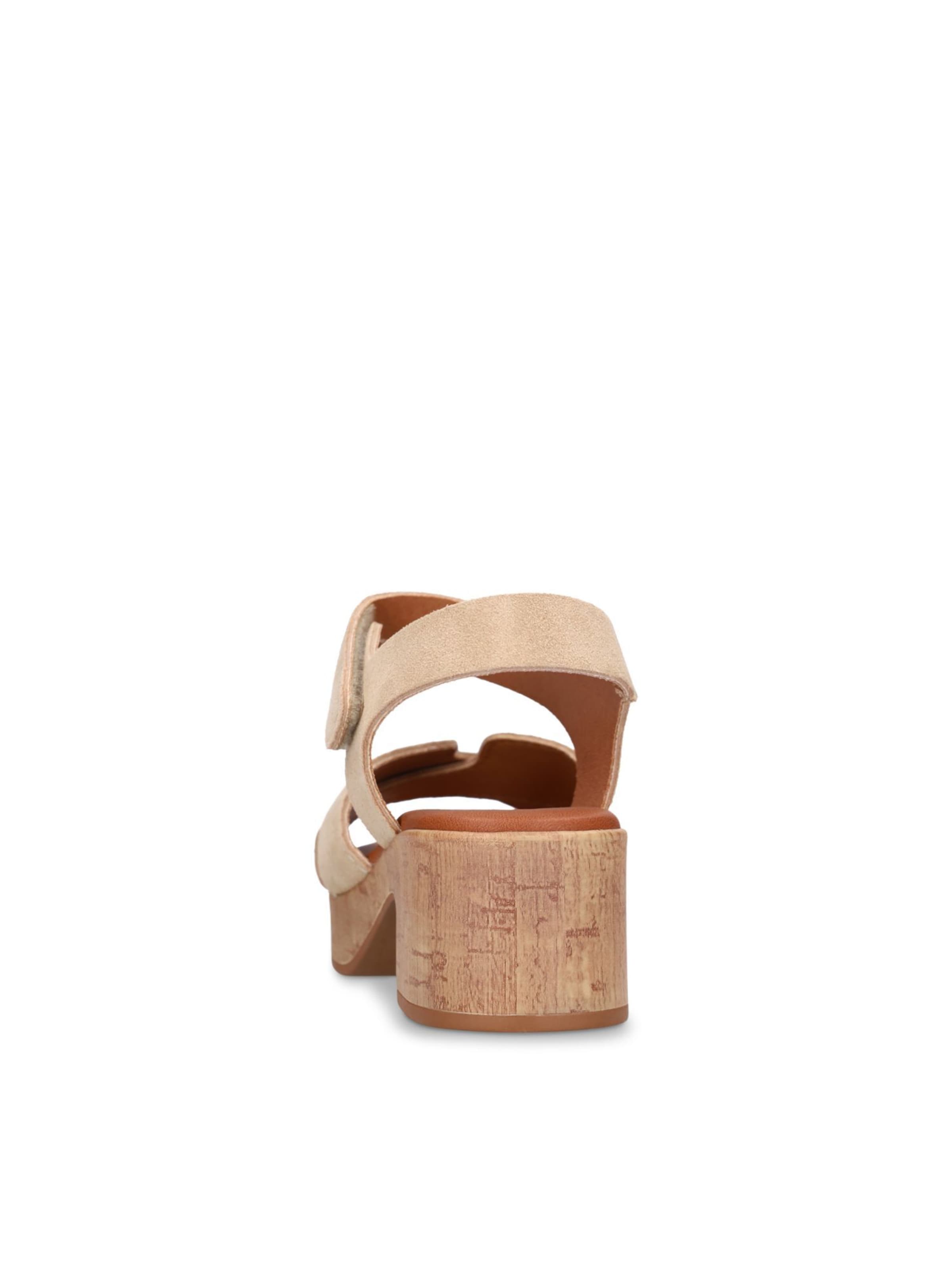 MANFIELD Sandalen met riem in Beige