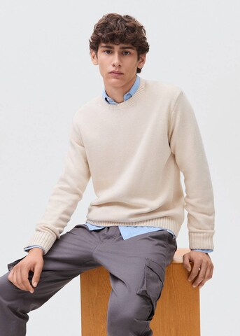 MANGO TEEN Pullover 'Basico' in Beige: Vorderseite