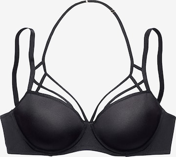 Soutien-gorge PETITE FLEUR GOLD en noir : devant