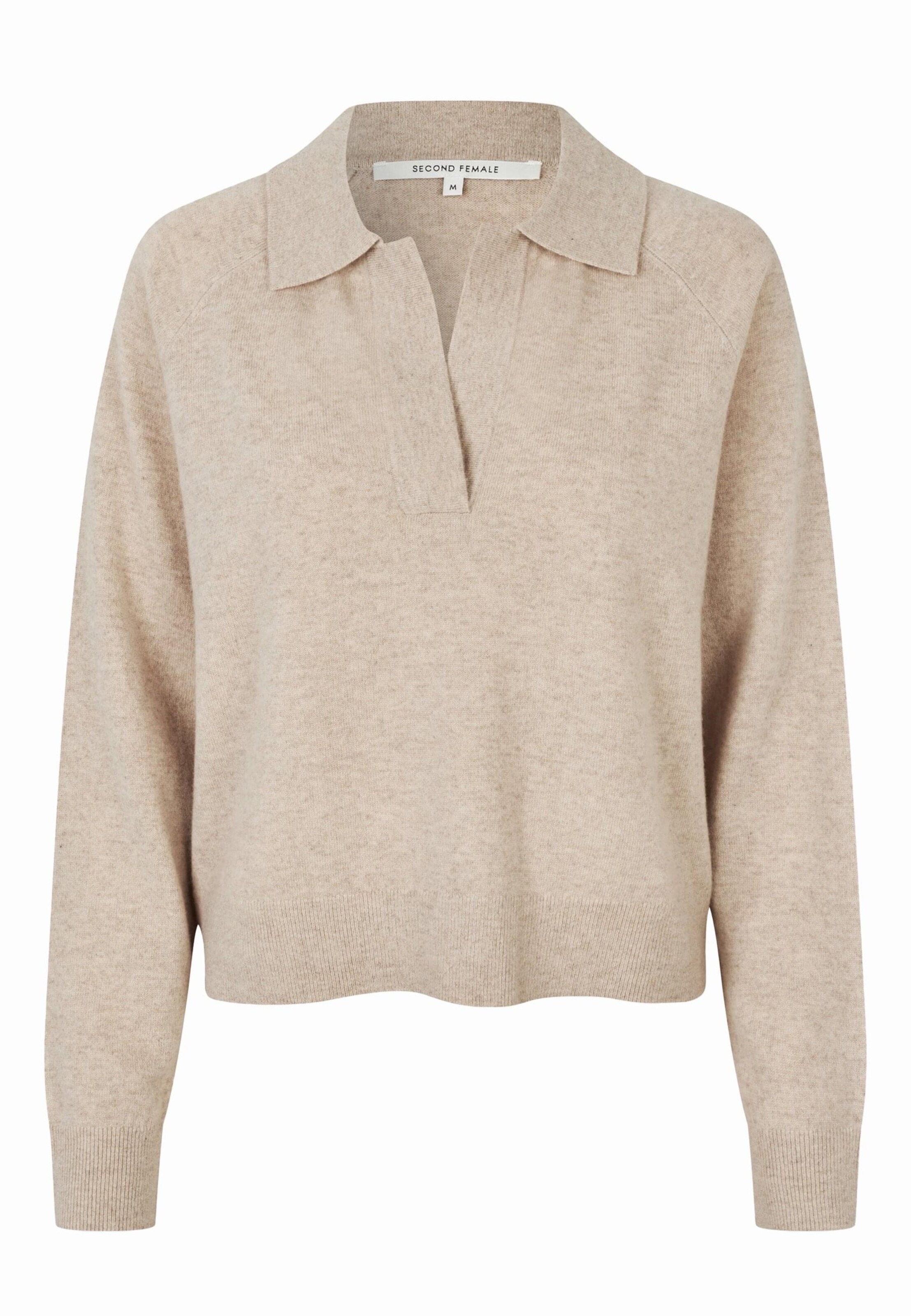 SECOND FEMALE Sweater 'Vilje' in Beige: front