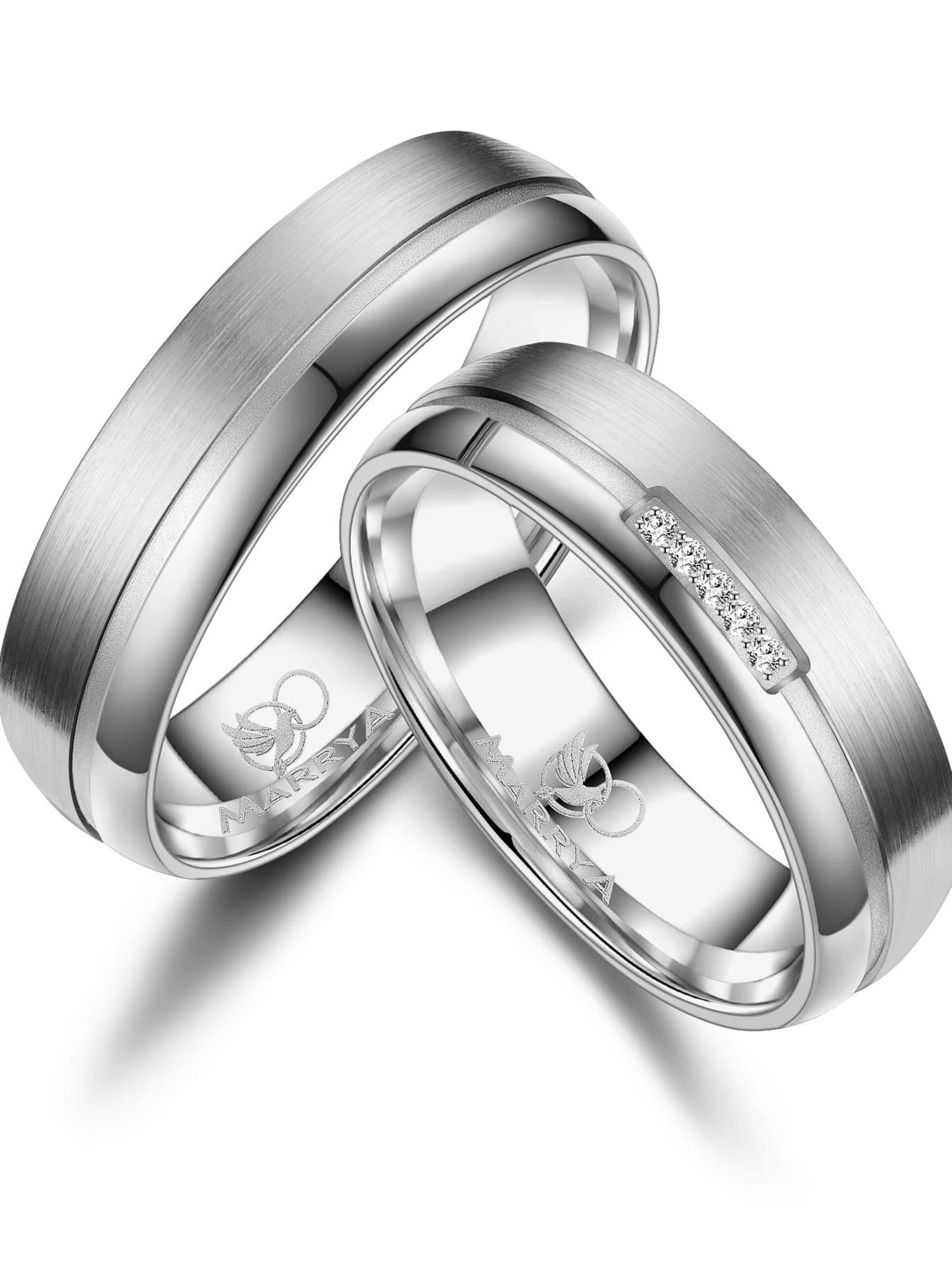MARRYA Ring 'MARRYA TI-22 Ehering aus Titan' in Zilver: voorkant