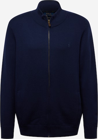 Polo Ralph Lauren Big & Tall Knit cardigan in Blue: front