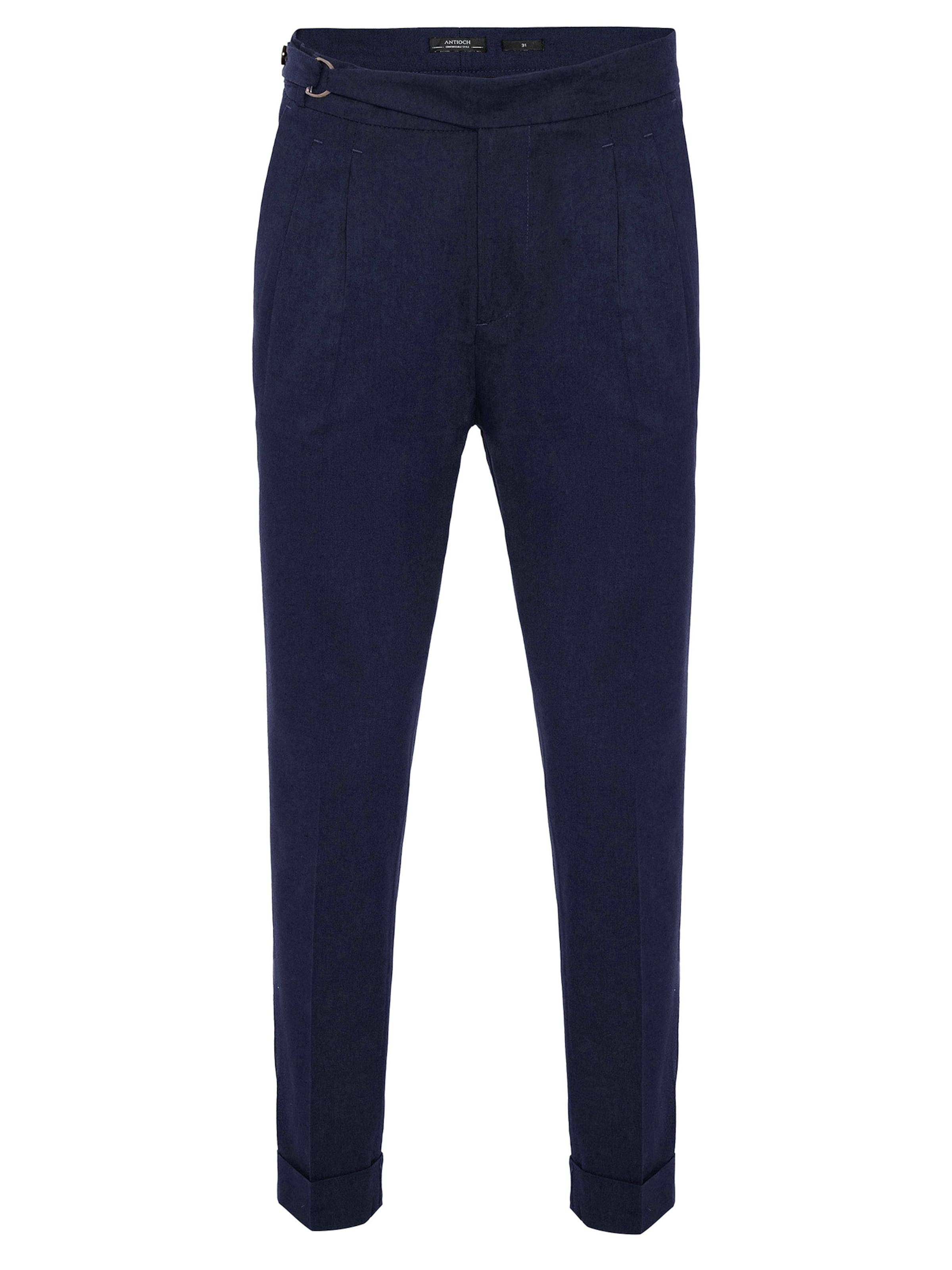 Antioch Свободный крой Плиссированные брюки в Синий: спереди