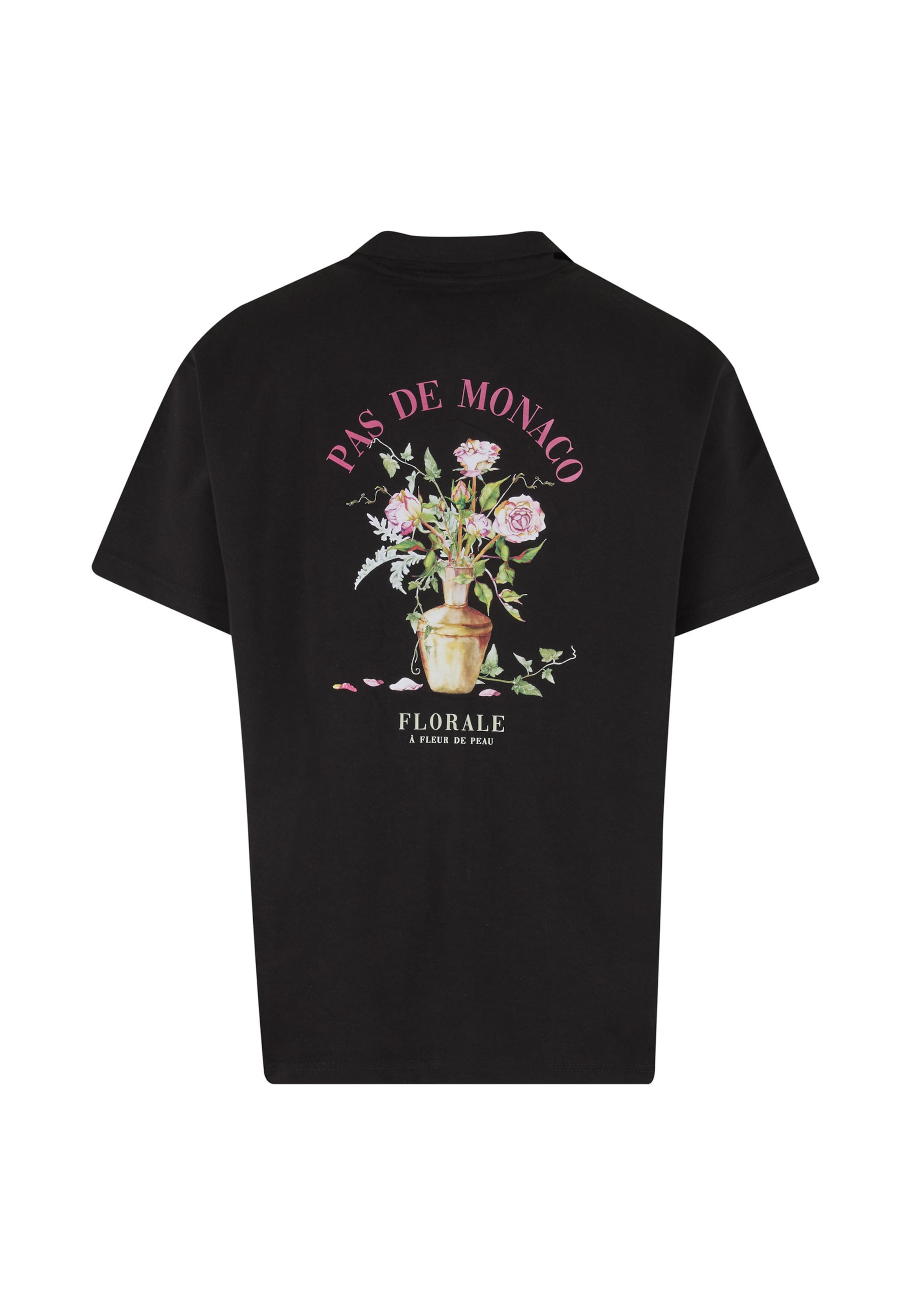 Coupe regular Chemise 'BOTANICA' Pas De Monaco en noir