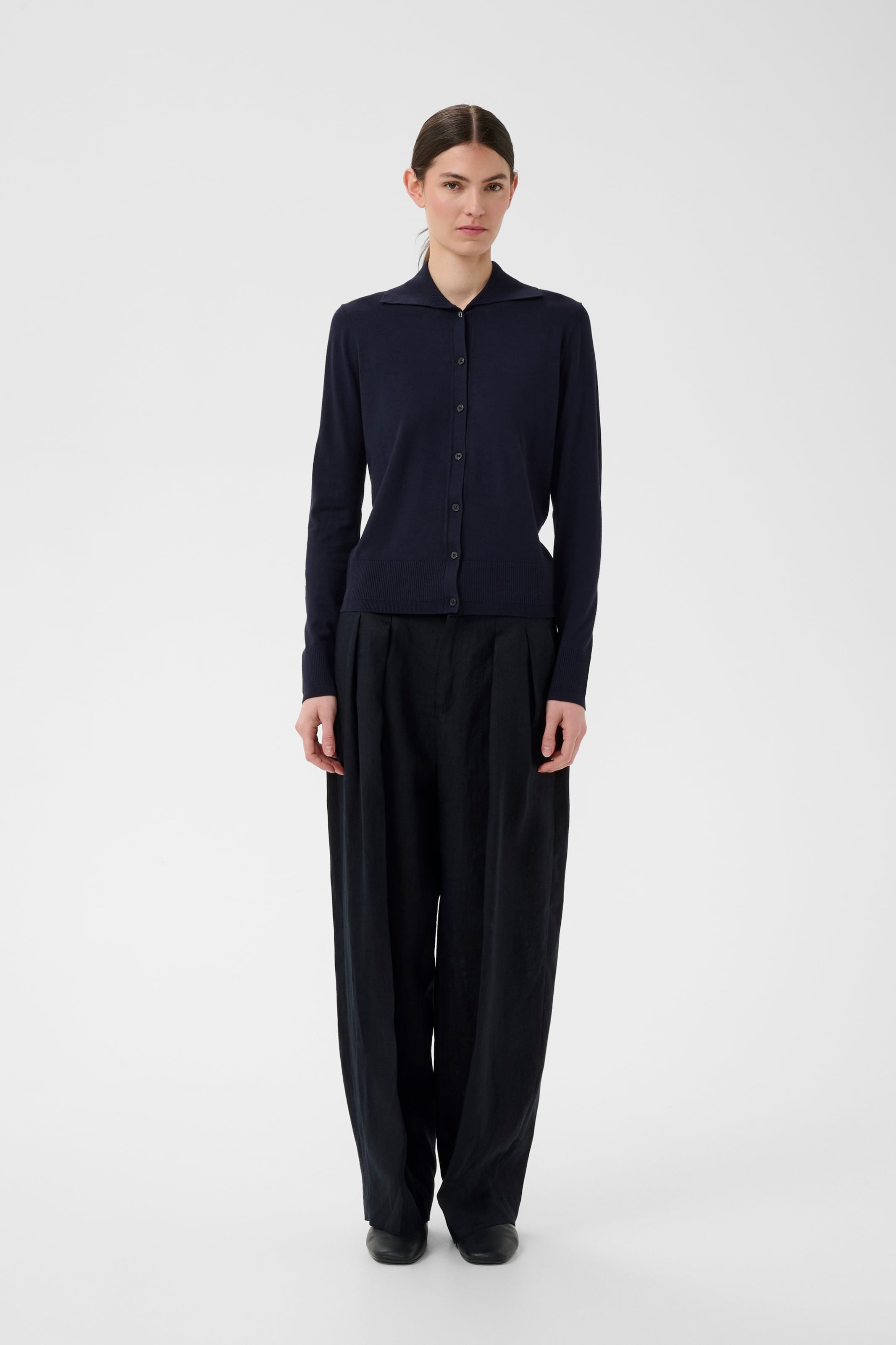 InWear Loosefit Broek in Blauw: voorkant