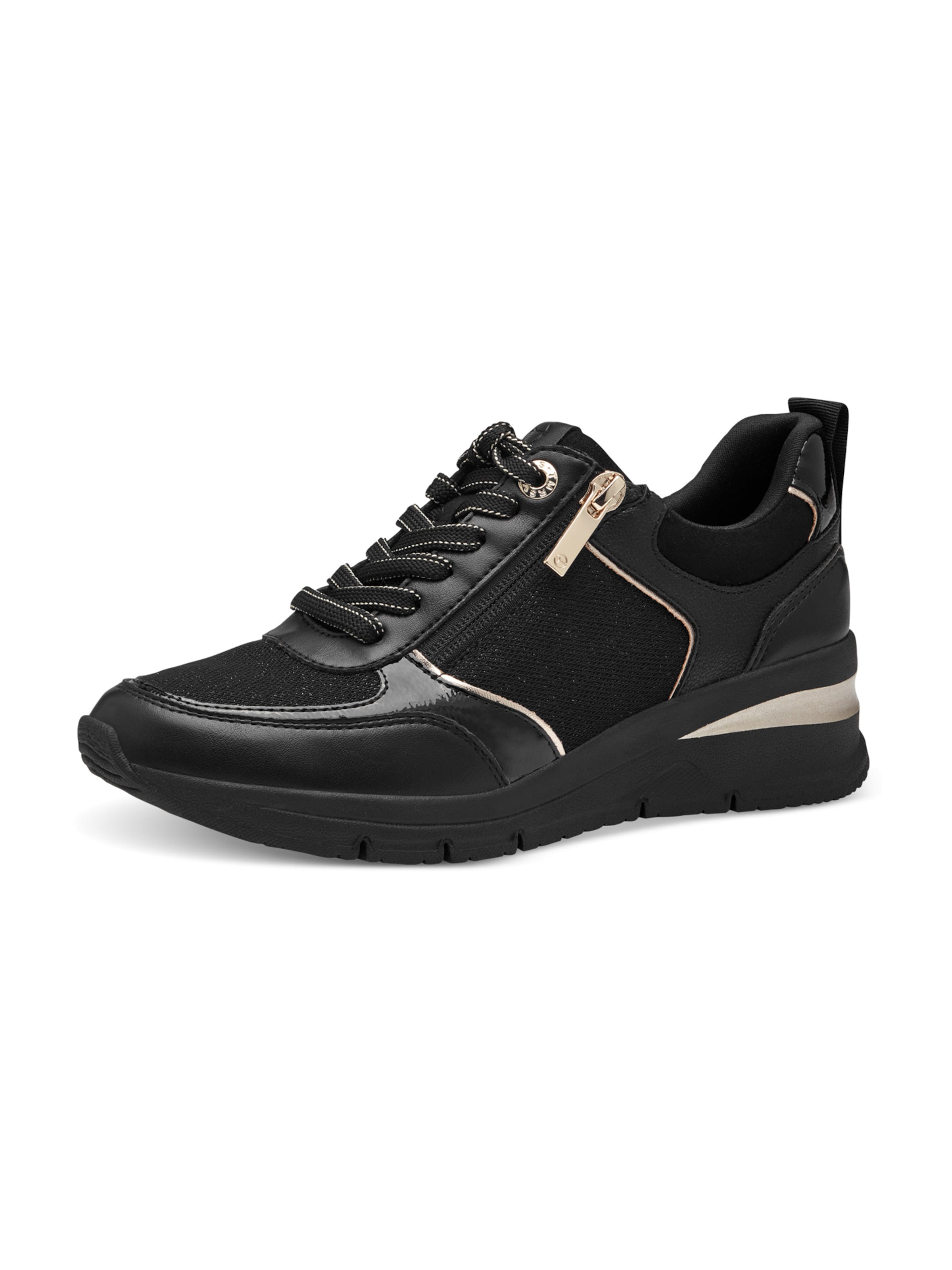 Tamaris Platform trainers in Black: front