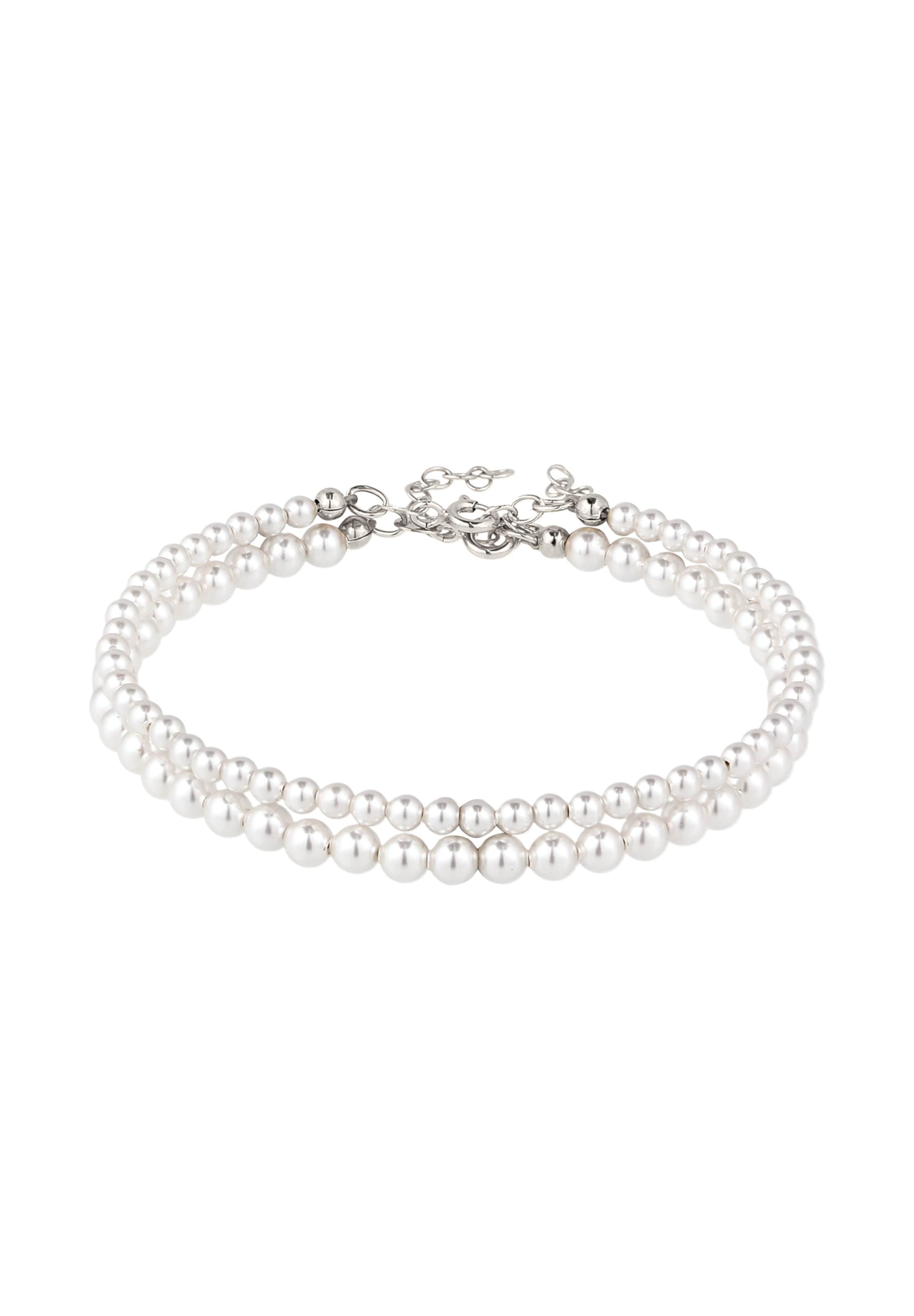 ELLI Bracelet en 16 en argent / blanc perle, Vue avec produit