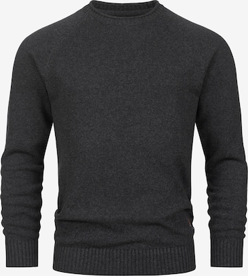 INDICODE JEANS Sweater 'Massum' in Grey: front