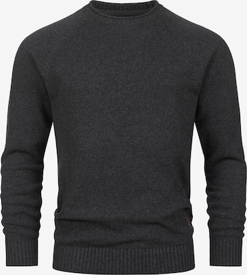 INDICODE JEANS Pullover 'Massum' in Grau: predná strana