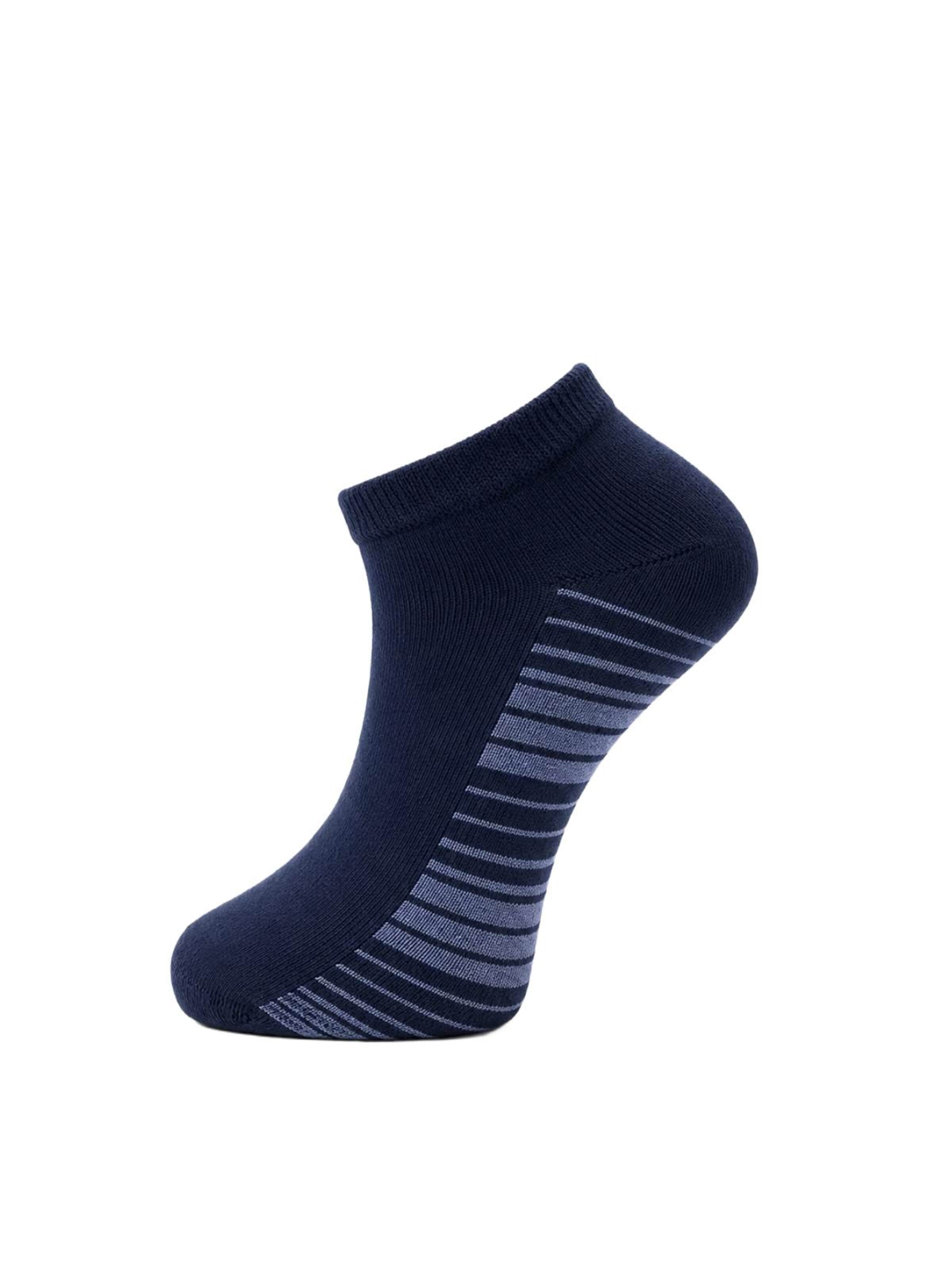 El Sueno Sokken 'Men's Stripe Cotton Blend Sneaker Socks' in Gemengde kleuren