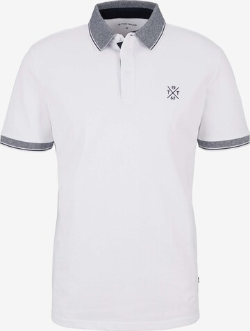 TOM TAILOR Poloshirt in Weiß: predná strana