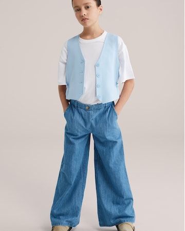 WE Fashion Wide leg Jeans in Blauw