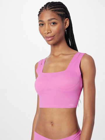 SLOGGI Bustier BH 'ZERO Feel Flow' in Roze: voorkant