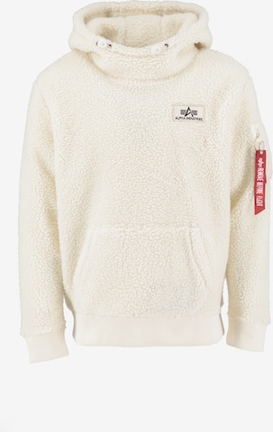 ALPHA INDUSTRIES Sweatshirt in White: front