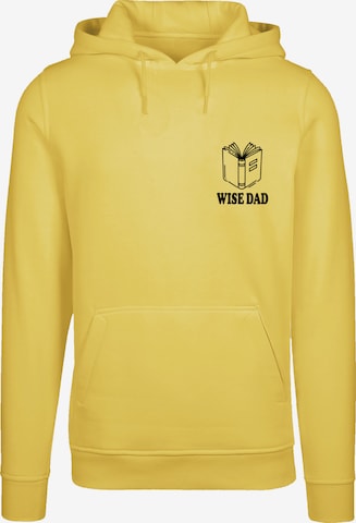 F4NT4STIC Sweatshirt 'Wise Dad Lustiges Vatertagsmotiv für schlaue Väter' in Geel: voorkant