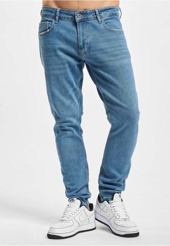 2Y Premium Tapered Jeans in Blue: front