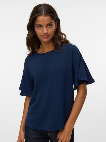 VERO MODA Bluse 'VMALVA' in Blau: Vorderseite