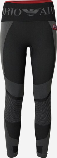 EA7 Emporio Armani Спортен панталон в тъмносиво / червено / черно / бяло, Преглед на продукта