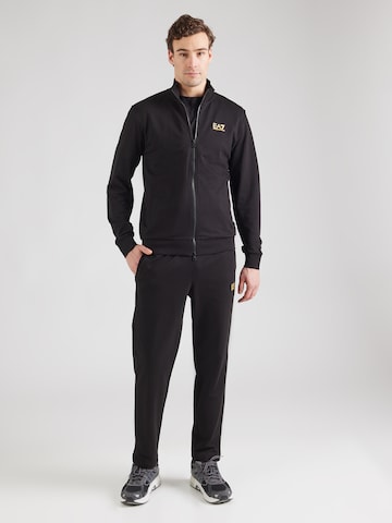 EA7 Emporio Armani Träningsoverall i svart: framsida
