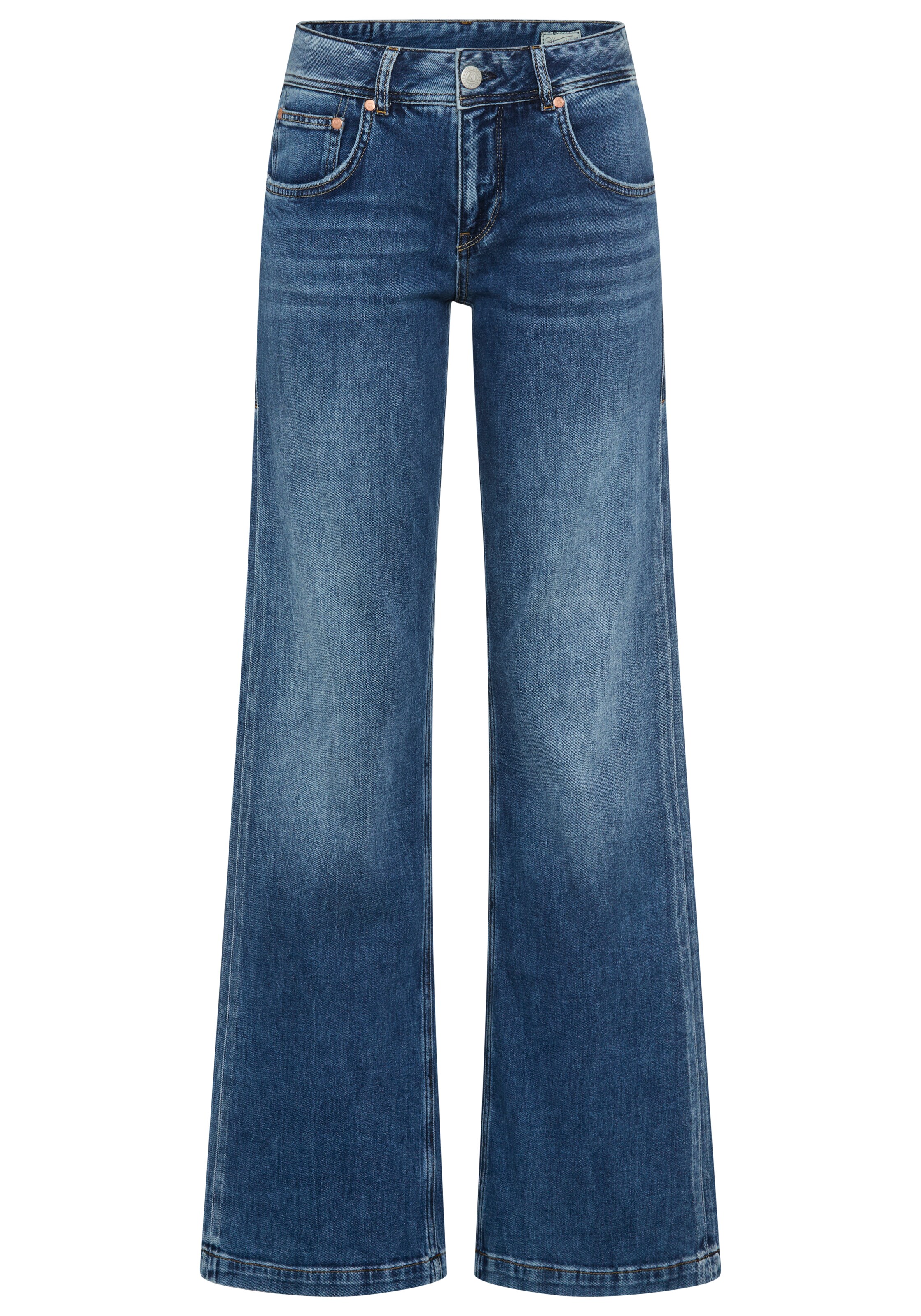 Herrlicher Flared Jeans in Blau: Vorderseite