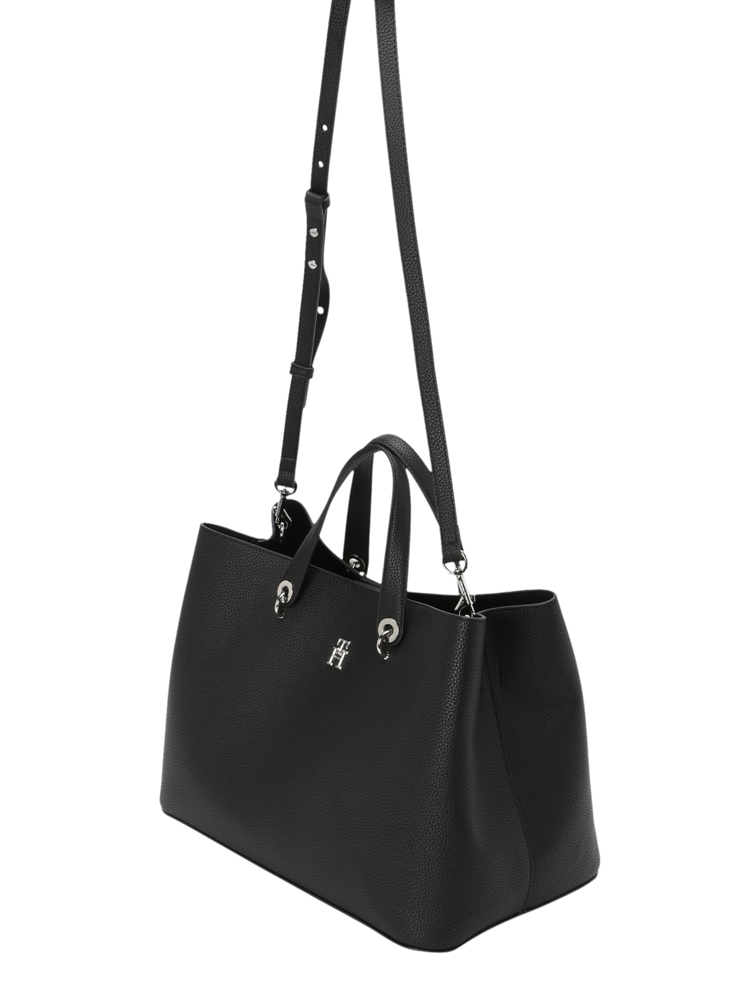 TOMMY HILFIGER Nakupovalna torba | črna barva: sprednja stran