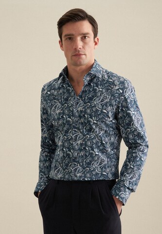 SEIDENSTICKER Slim fit Overhemd in Blauw: voorkant
