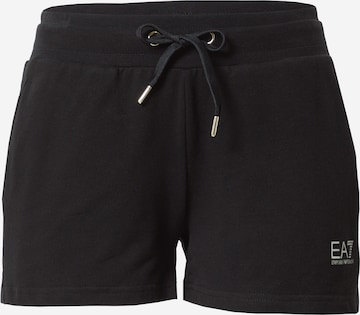 EA7 Emporio Armani Regular Панталон в черно: отпред