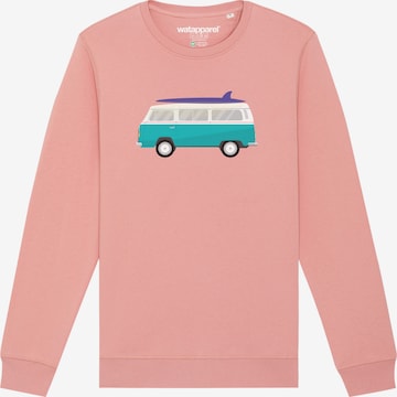 Sweat-shirt ' California Dream ' Watapparel en rose : devant