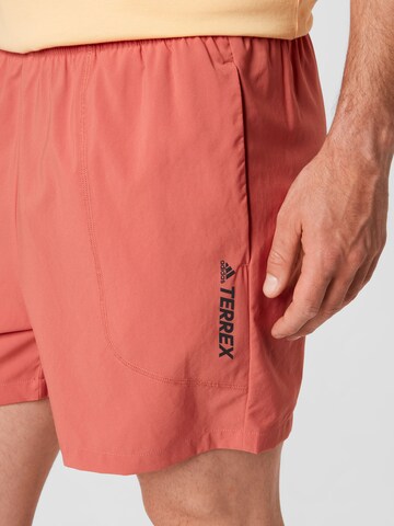 Regular Pantalon outdoor ADIDAS TERREX en orange