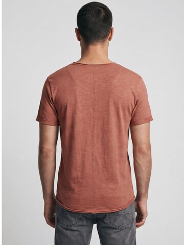 Antargo Shirt 'Basic Open Edge'‌‌‌‌ in Rot